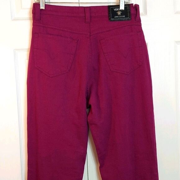 VTG Versace Jean Couture Purple Y2K Mom Jeans 34 - Picture 4 of 12